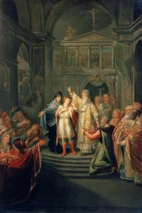 De verkiezing van tsaar Michael Romanov (1596-1676) op 14 maart 1613, 1798-1800 door Grigoriy Ivanovich Ugryumov